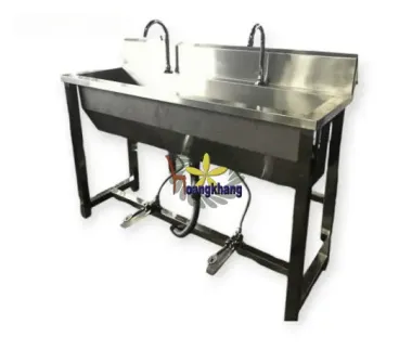Máng Rửa Tay Van Đạp Chân 2 Vòi