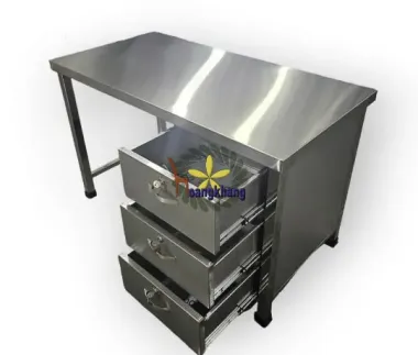 Bàn Làm Việc Inox 304 Có 3 Học Kéo Kích Thước 1200 *600 * 750mm