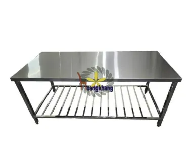 Bàn Inox Có Kệ Dưới Đan Song Kích Thước 1800 *800 * 800mm
