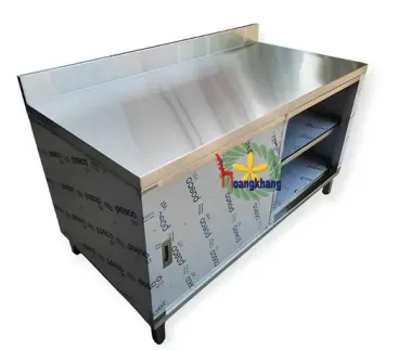 Tủ Inox 304 Cửa Lùa Có Gáy , Chia Ngăn 