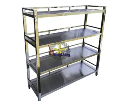 Kệ Inox 201 Mặt Phẳng 4 Tầng 1000* 400*1500