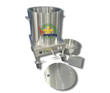 Nồi Nấu Điện 150 Lít Inox 304 Gắn Bánh Xe