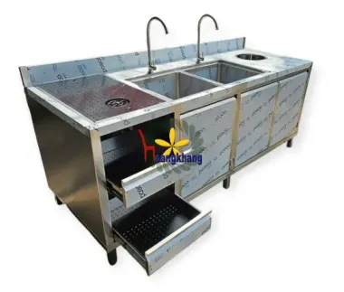  Tủ Inox 2 Chậu Rửa