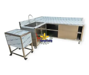 Quầy pha chế Inox 304 Kích Thước 2100*1700*700*800/900mm