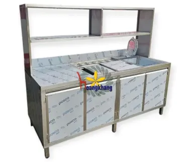 Quầy pha chế Inox 304 Kích Thước 1800*700*1525mm