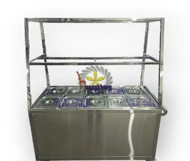 Tủ Hâm Nóng Thức Ăn 10 Khay Inox 201 Kích thước 1400* 750 *800/1700 mm