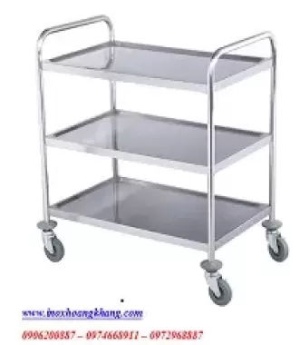 Xe đẩy inox 3 tầng 304