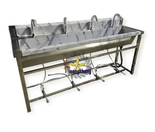 Máng Rửa Tay Đạp Chân 4 Vòi