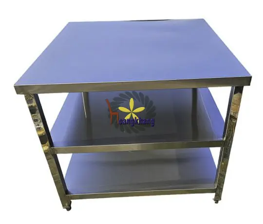 Bàn Inox 201 3 Tầng  Kích Thước 800 *800 * 800mm