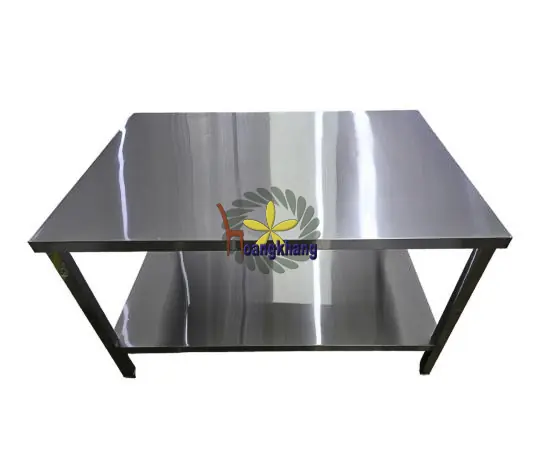 Bàn Inox 201 2 Tầng Kích Thước 1200 *600 * 800mm