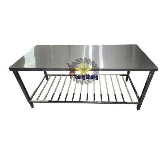Bàn Inox Có Kệ Dưới Đan Song Kích Thước 1600 *800 * 800mm