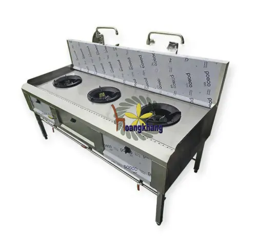 Bếp Á Inox 304 3 Họng Kích Thước 1800 *750 * 750/1050mm