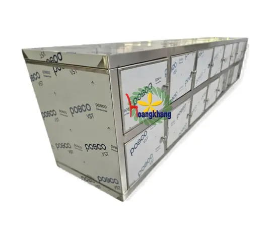 Băng ghế để giày 16 ngăn inox 304