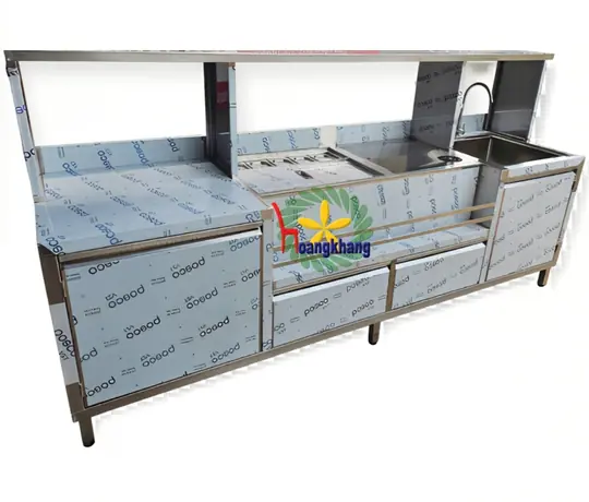 Gia công quầy inox 304 đa năng