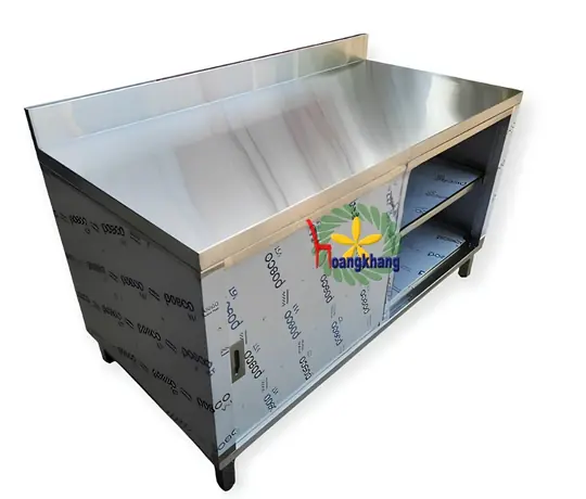 Tủ Inox 304 Cửa Lùa Có Gáy , Chia Ngăn 