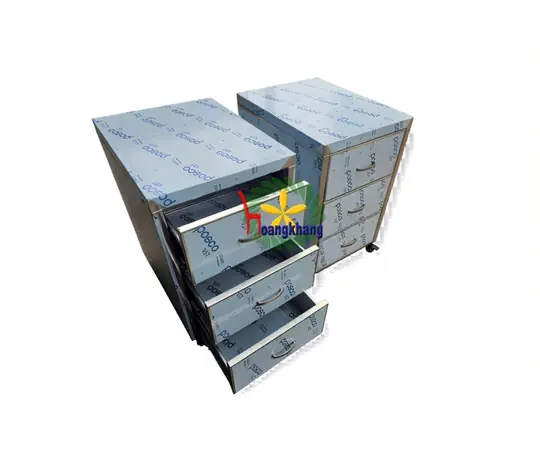  Tủ Inox Bánh Xe 3 Ngăn Kéo Inox 304 