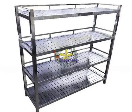 Kệ Inox 304 4 Tầng Có Đục Lỗ 1200*400*1500