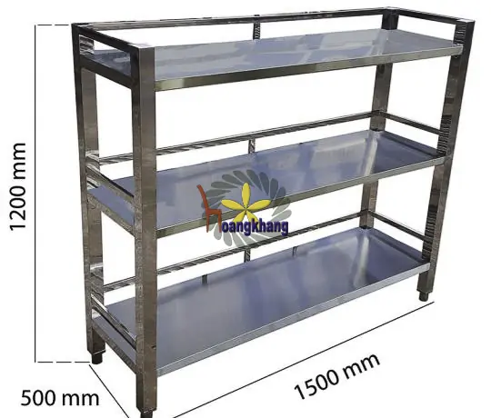 Kệ Inox 3 Tầng Phẳng