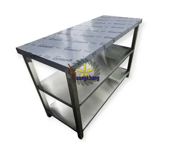 Kệ phẳng inox 3 tầng