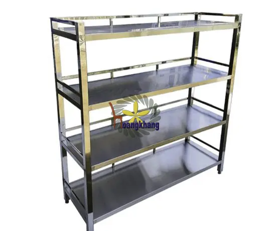 Kệ Inox 304 Mặt Phẳng 4 Tầng 1000* 400*1500