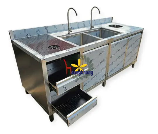 Quầy pha chế Inox 304 Kích Thước 2000*700*800/950mm