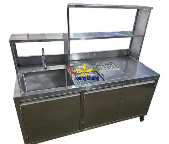 Quầy pha chế Inox 304 Kích Thước 1600*700*800/1600