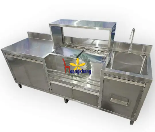 Quầy Pha Chế Inox 304 Dài 1m90
