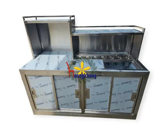 Quầy pha chế Inox 304 Kích Thước 1500 * 700 * 800/913mm