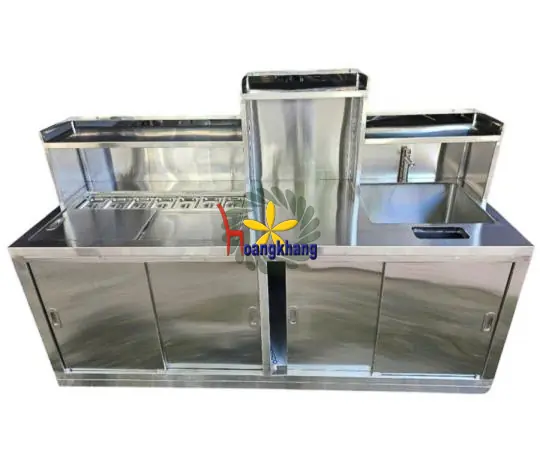 Quầy Pha Chế Inox Dài 2m