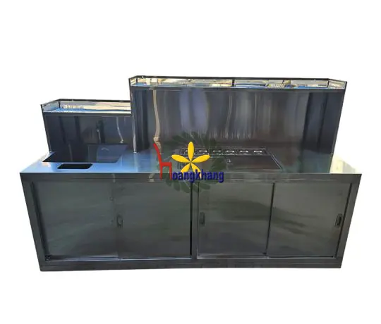Quầy Pha Chế Inox 2000*700*800/1500  