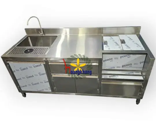 Quầy Pha Chế Inox 304 1m80