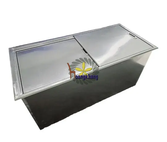 Thùng Đá Inox 201 Âm Quầy Kích Thước 700*500*400