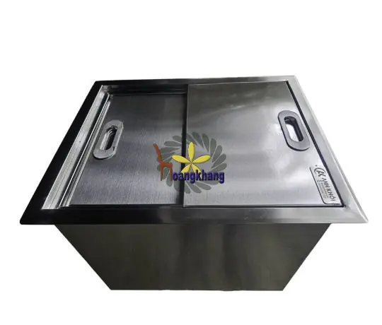 Thùng Đá Inox Âm Quầy Kích Thước 500*400*400mm