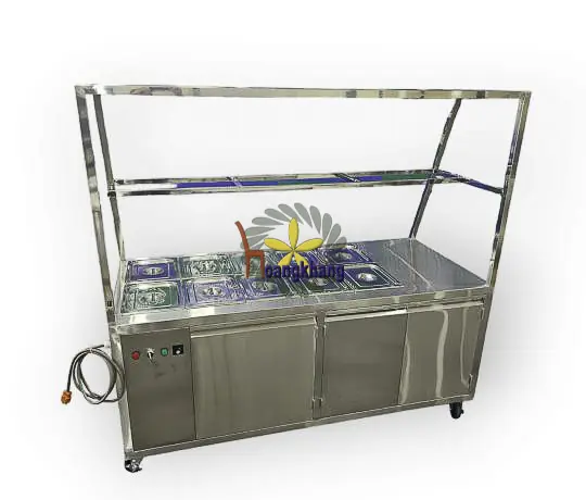 Tủ Hâm Nóng Thức Ăn 10 Khay Inox 201 Kích Thước 1800*750*800/1700mm
