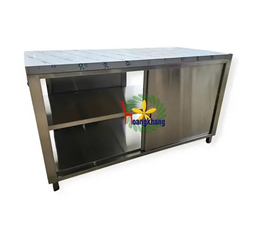 Tủ Inox 304 Cửa Lùa 2 Bên