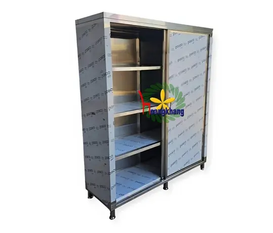 Tủ Inox 304 4 Tầng Cửa Lùa 