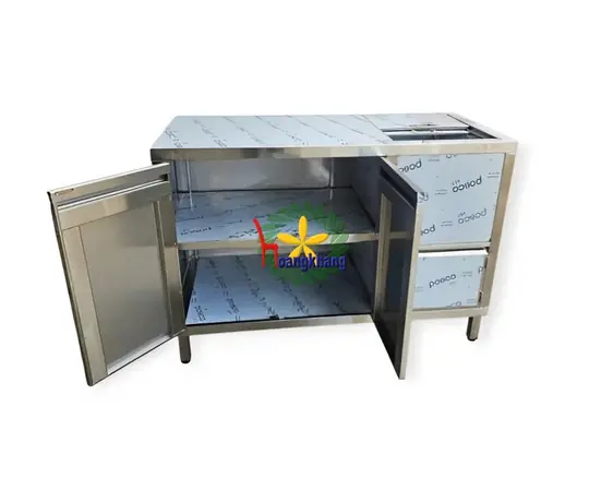 Tủ Inox Quầy Cafe Có Thùng Đá